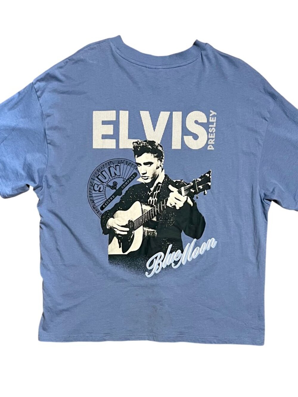Elvis Presley Sun Record Company Blue Moon Graphic T-Shirt, Men's Small